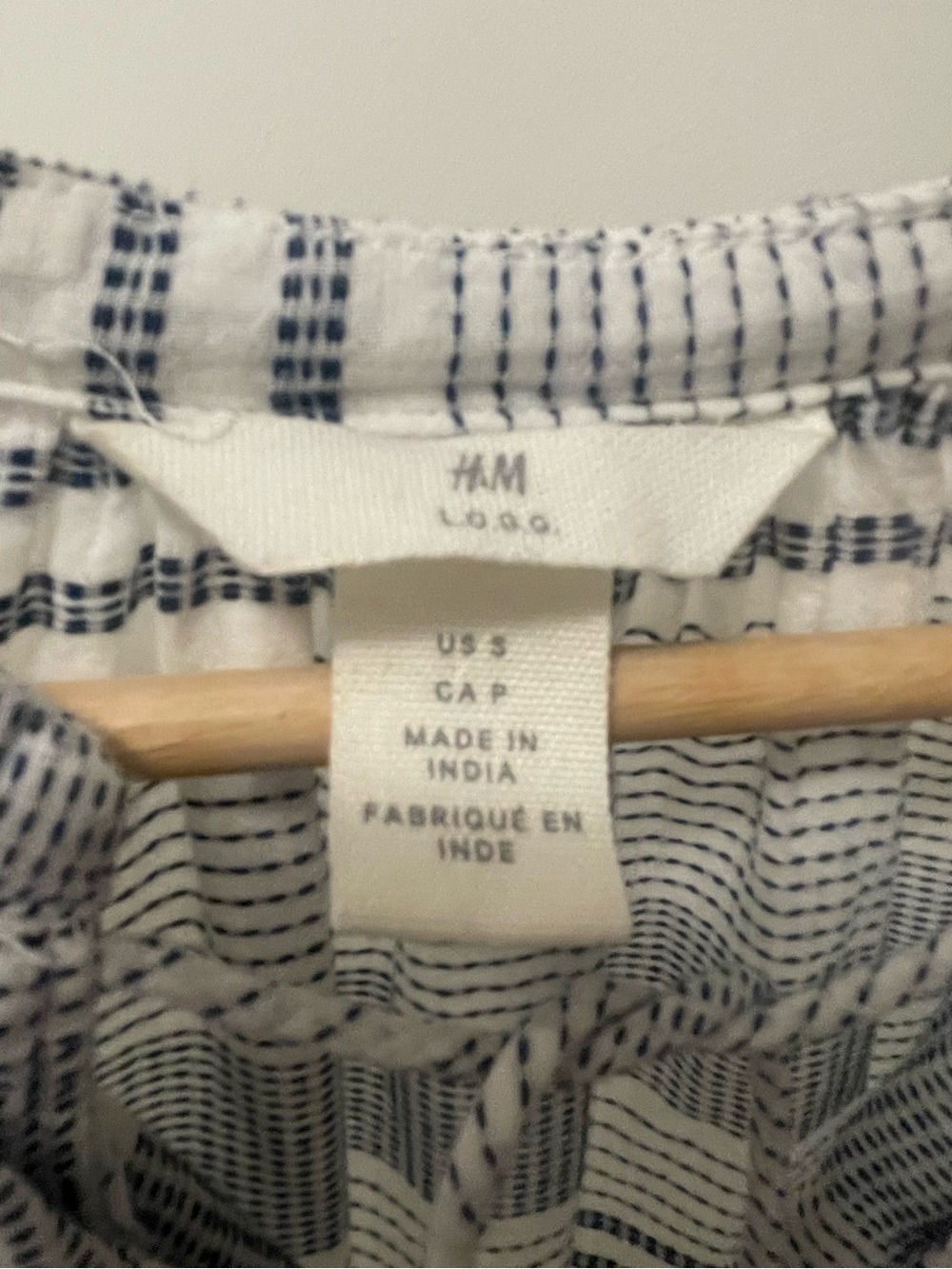 H&M Navy and White Striped Peasant Dress - Picture 5 of 7